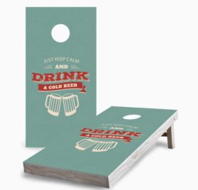 DrinkColdBeer scaled - Drink Cold Beer Cornhole Game - - Cornhole Worldwide