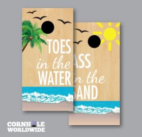 Toes in the Water Cornhole Wraps - Toes in the Water Cornhole Wraps - - Cornhole Worldwide