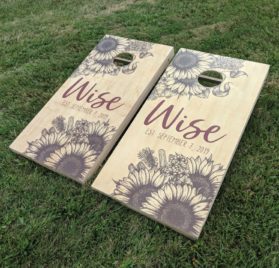 Sunflower Name Date - All Cornhole Worldwide Products - - Cornhole Worldwide