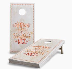 Pumpkin Spice scaled - Pumpkin Spice and Everything Nice Cornhole Game - - Cornhole Worldwide