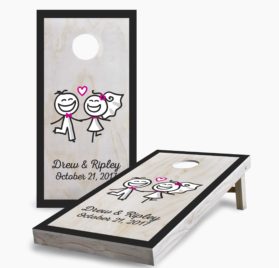 Couple in Love scaled - Couple in Love Wedding Cornhole Game - - Cornhole Worldwide