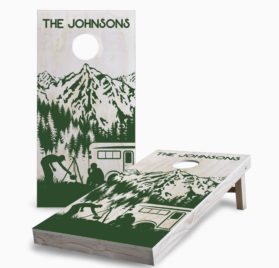 Personalized Family Camping scaled - Personalized Family Camping Cornhole Game - - Cornhole Worldwide