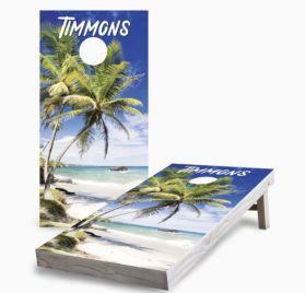 Personalized Palm Tree Beach scaled - Personalized Palm Tree Beach Cornhole Game - - Cornhole Worldwide