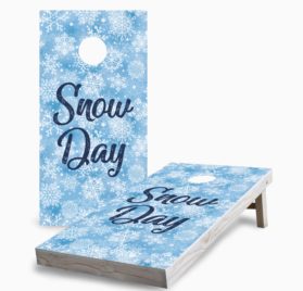Personalized Snowflake Pattern 1 scaled - Personalized Snowflake Pattern Cornhole Game - - Cornhole Worldwide