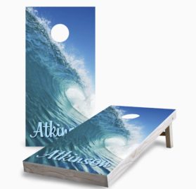 Personalized Wave scaled - Personalized Wave Surfing Cornhole Game - - Cornhole Worldwide