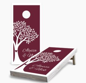 Personalized Wedding Tree scaled - Personalized Wedding Tree Cornhole Game - - Cornhole Worldwide