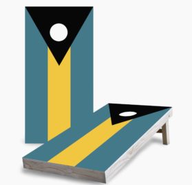 Bahamas scaled - Bahamas Flag Cornhole Game - - Cornhole Worldwide