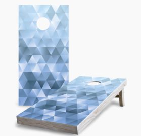 Blue Gray Mosiac scaled - Blue Gray Mosaic Cornhole Game - - Cornhole Worldwide