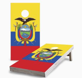Ecuador scaled - Ecuadorian Flag Cornhole Game - - Cornhole Worldwide