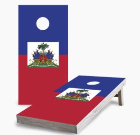 Haiti scaled - Haitian Flag Cornhole Game - - Cornhole Worldwide