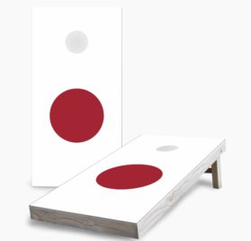 Japan scaled - Japanese Flag Cornhole Game - - Cornhole Worldwide