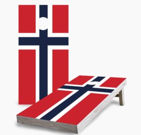 Norwegian Flag scaled - Norwegian Flag Cornhole Game - - Cornhole Worldwide