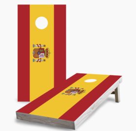 Spain scaled - Spanish Flag Cornhole Game - - Cornhole Worldwide