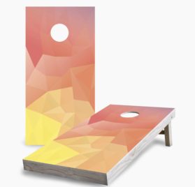 Sunrise Mosiac scaled - Sunrise Mosaic Cornhole Game - - Cornhole Worldwide