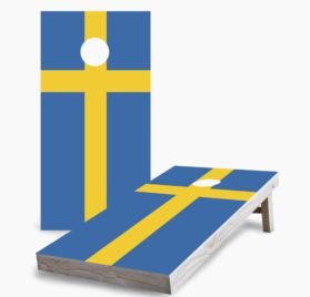Sweden scaled - Swedish Flag Cornhole Game - - Cornhole Worldwide