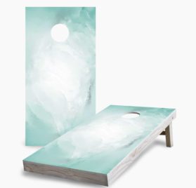 Turquoise Watercolor scaled - Turquoise Watercolor Cornhole Game - - Cornhole Worldwide