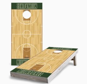 Milwaukee scaled - Milwaukee Bucks Cornhole Game - - Cornhole Worldwide