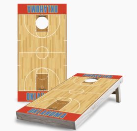 Oklahoma scaled - Oklahoma City Thunder Cornhole Game - - Cornhole Worldwide