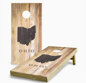 State Silhouette and State Name - State Silhouette and State Name Cornhole Game - - Cornhole Worldwide