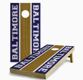 baltimore ravesn cornhole game - Baltimore Ravens Striped Cornhole Game - - Cornhole Worldwide