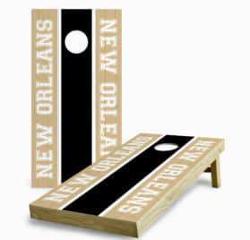 new orleans saints cornhole game - New Orleans Saints Striped Cornhole Game - - Cornhole Worldwide