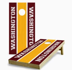 washington commanders cornhole game - Washington Commanders Striped Cornhole Game - - Cornhole Worldwide