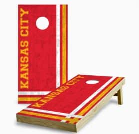 kansas city chiefs cornhole game 4stripe - Kansas City Chiefs Cornhole Game - 4 Stripe - - Cornhole Worldwide