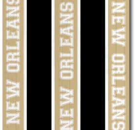 New Orleans Team Stripe Wraps - New Orleans Saints Middle Stripe Cornhole Wraps - - Cornhole Worldwide