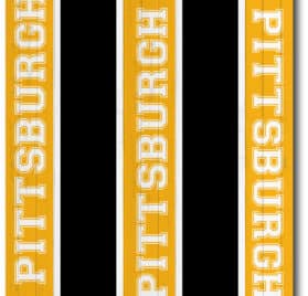 Pittsburgh Squeelers Team Stripe Wraps - Pittsburgh Steelers Middle Stripe Cornhole Wraps - - Cornhole Worldwide