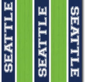 Seattle Seahawks Team Stripe Wraps - Seattle Seahawks Middle Stripe Cornhole Wraps - - Cornhole Worldwide